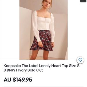 Keepsake lonely hearts ls top brand new